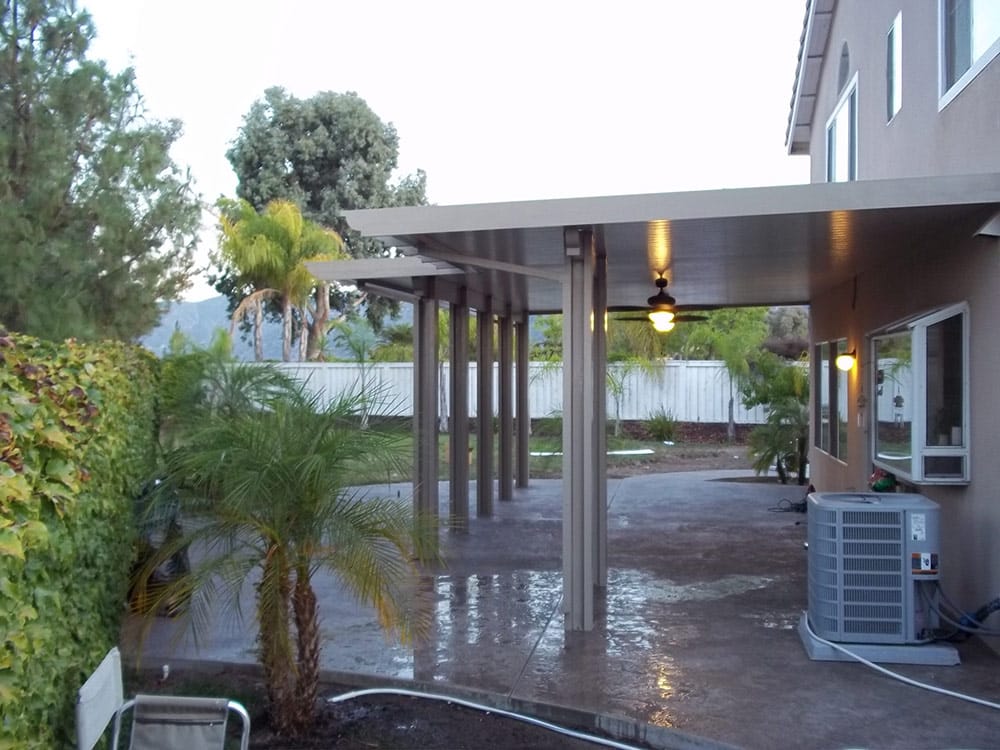 Solid roof patio cover example