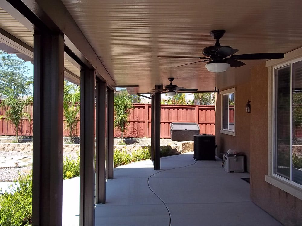 Solid roof patio cover example