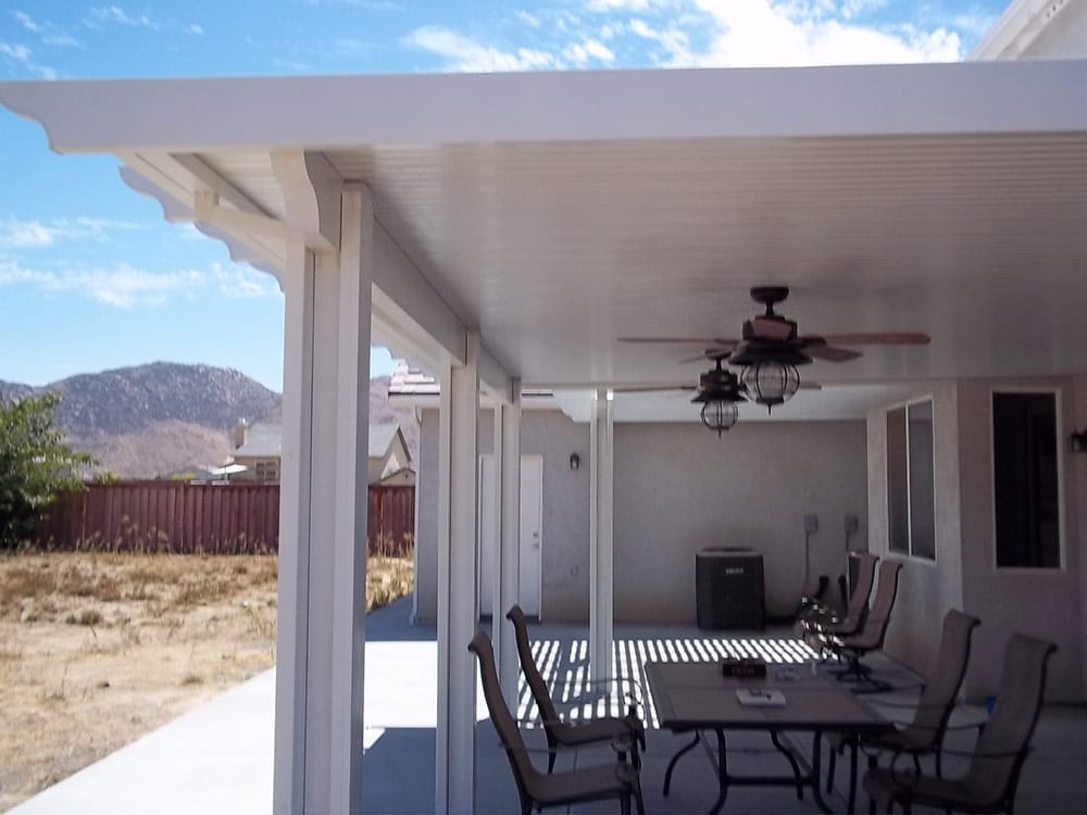 Solid roof patio cover example